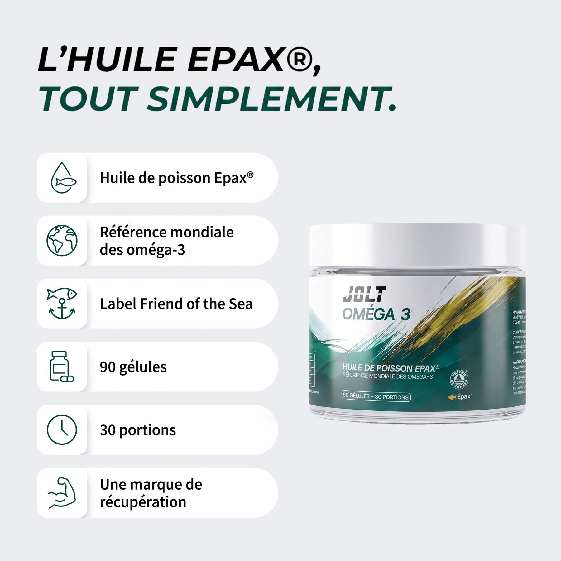 JOLT Oméga-3 Huile de poisson EPAX®