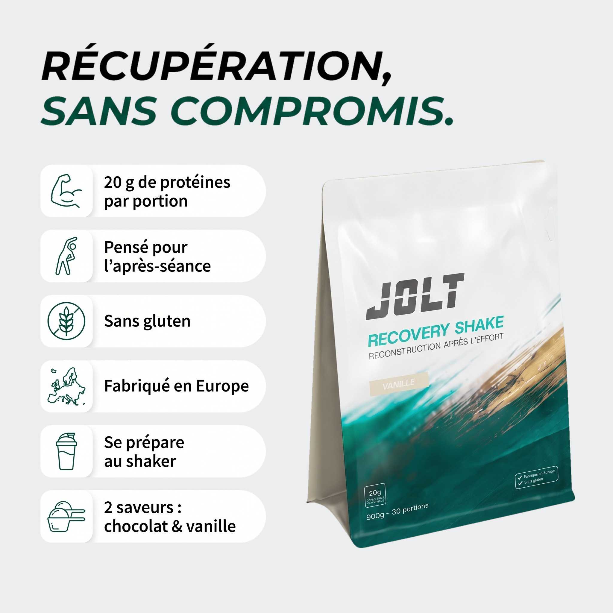 Recovery Shake Vanille – Boisson protéinée
